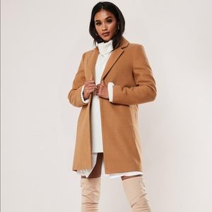 Missguided Camel Formal Coat
